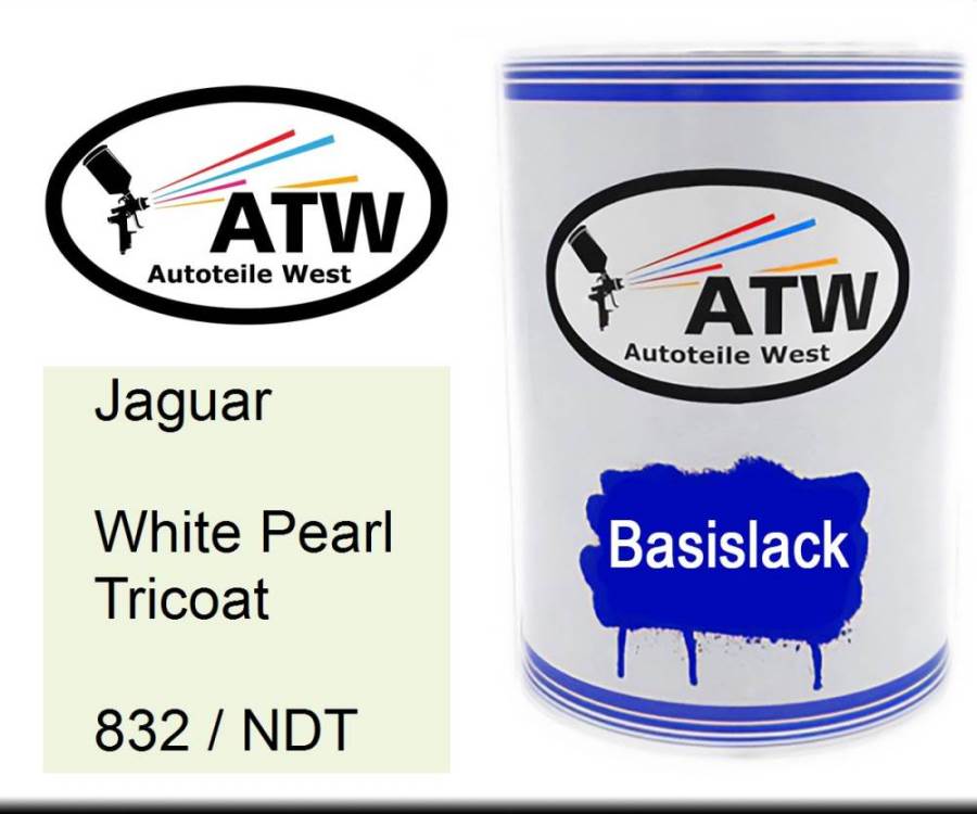 Jaguar, White Pearl Tricoat, 832 / NDT: 500ml Lackdose, von ATW Autoteile West.